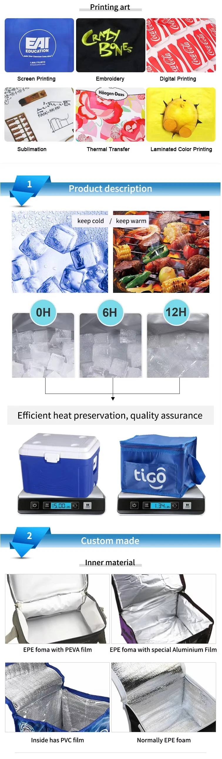 OEM insulated shopping bag with foldable thermal food storage structure OEM insulated shopping bag with foldable thermal food storage structure